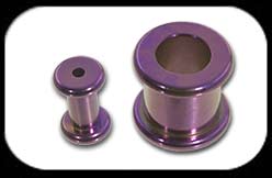 Titanium Round Flesh Tunnel Purple
