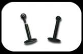 Internally Threaded Black Micro Labret 1.2mm