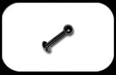 Black Steel Labret 1.6mm 3mm ball