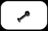 Black Steel Labret 1.6mm 4mm ball
