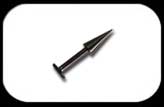 Black Labret 1.6mm with long 3x7.5mm cone