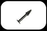 Black Labret with long cone 1.2mm