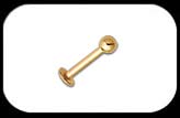 Gold Plated Labret 1.6mm 14 gauge