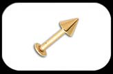 Gold Plated Labret with cone 1.6mm