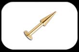 Gold Plated Labret with long cone 1.6mm