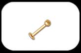 Gold Plated Labret 1.2mm 16 gauge