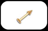 Gold Plated Labret with cone 1.2mm