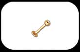 Gold Plated Jewelled Labret 1.2mm