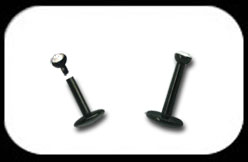 Internally Threaded Black Jewelled Micro Labret 1.2mm