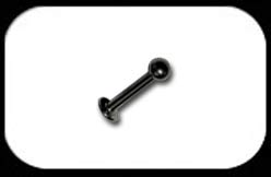 Black Steel Labret 1.6mm 3mm ball