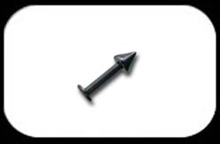 Black Labret with Cone 1.6mm