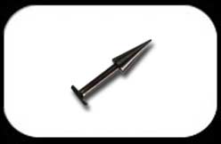 Black Labret 1.6mm with long 3x7.5mm cone