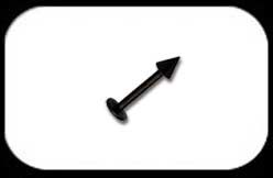 Black Labret with cone 1.2mm