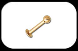 Gold Plated Labret 1.6mm 14 gauge