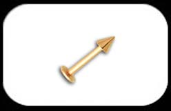 Gold Plated Labret with cone 1.2mm