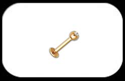 Gold Plated Jewelled Labret 1.2mm