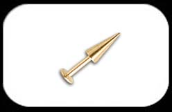 Gold Plated Labret with long cone 1.2mm