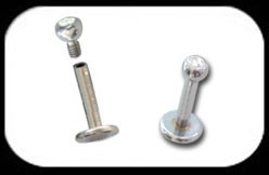 Internally Threaded Jewelled Labret crystal
