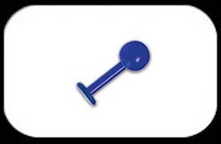 UV Flexible Labret 1.6mm Blue