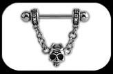 Skull Chain Nipple Ring