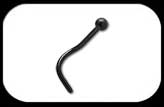 Black Steel Nose Stud