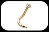 Gold Plated Nose Stud Prong Set Crystal