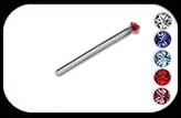 Titanium Jewelled Nose Stud straight