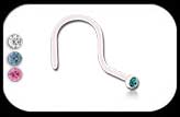 Bioflex Jewelled Nose Stud Clear