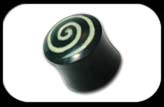 Horn Inlaid Spiral Flesh Plug