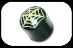 Horn Inlaid Web Flesh Plug