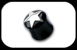 Silver Star Horn Flesh Plug