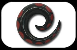 Painted Horn Spiral Red