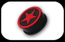 Silicone Plug with red star