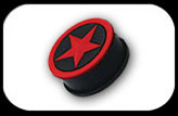 Silicone Plug with red star