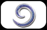 Dichroic Glass Ear Spiral Aqua