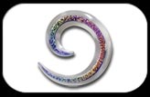 Dichroic Glass Ear Spiral Rainbow
