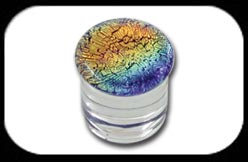 Glass Dichroic Flesh Plugs Rainbow