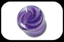 Glass Swirl Flesh Plugs BLPU