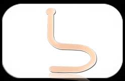 Bioflex Nose Piercing Retainer 0.8mm Flesh