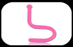 Bioflex Nose Piercing Retainer Flesh 0.8mm Pink