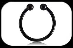 Fake Black Septum Ring