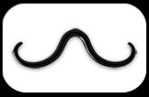 Black Steel Septum Moustache 1