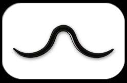 Black Steel Septum Moustache 2