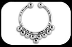 Fake Septum Ring with multiple balls