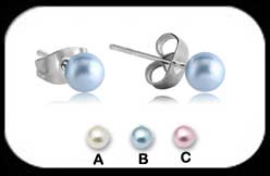 Stud Earrings Synthetic Pearl