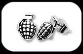 Steel Stud earrings handgrenade